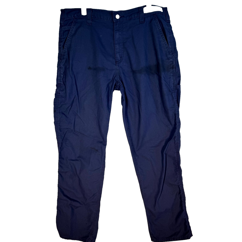Carhartt 383-20 Carpenter Pants Men's 34x32 Navy Dungaree Fit Workwear